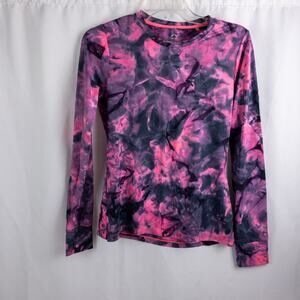 EP Sport Pink Gray Wavy Slim Fit Athletic Shirt Womens Small